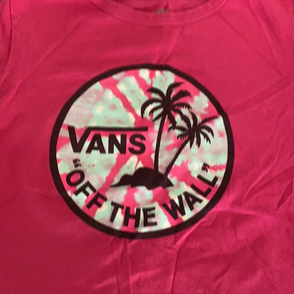 Girls Vans pink t shirt